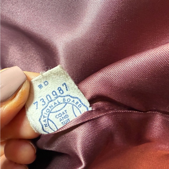 Vintage 1960s-1970s Asymmetrical Fur Collar Wool Coat - Picture 10 of 13